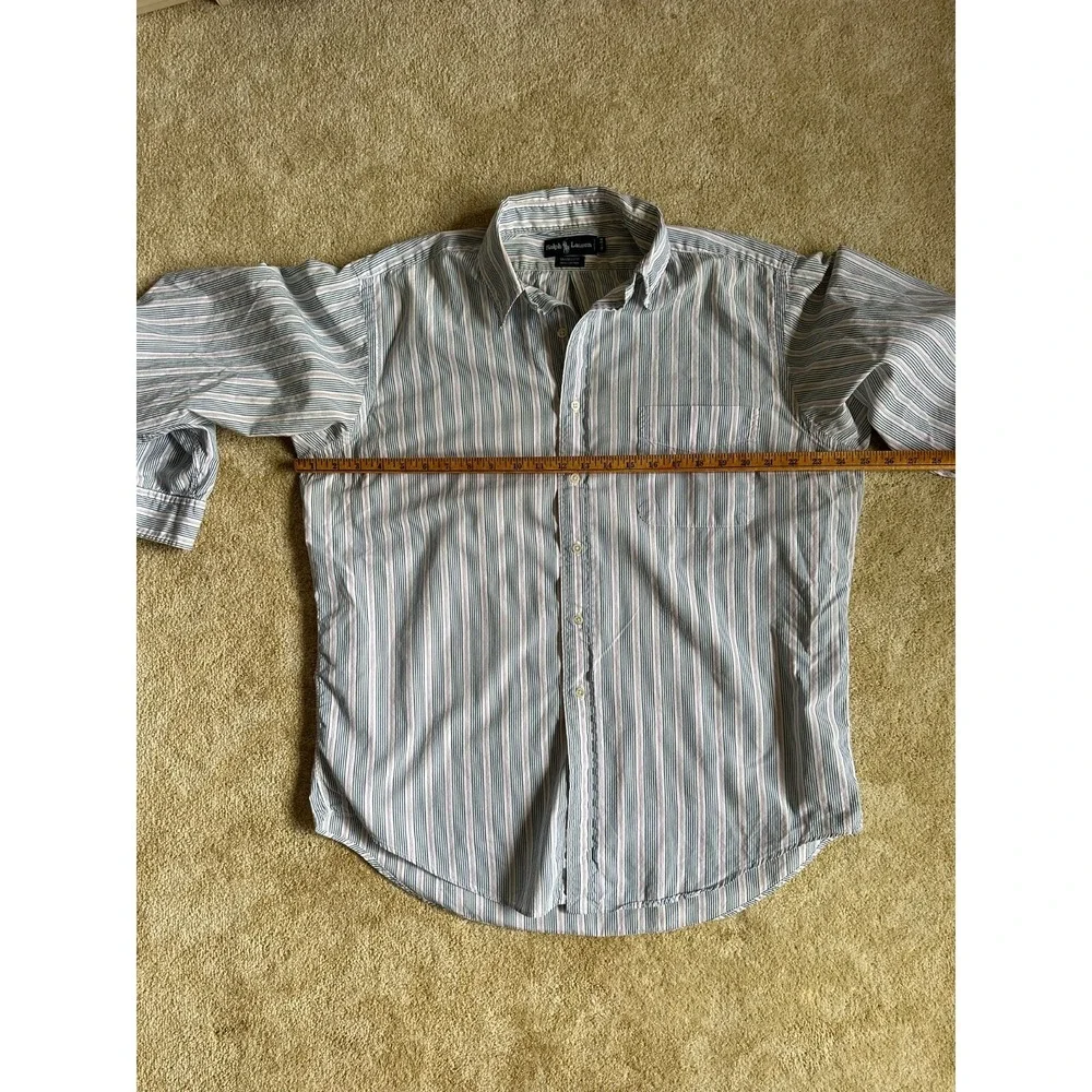 Polo Ralph Lauren Shirt Mens Yarmouth Button Up Stripe 16.5